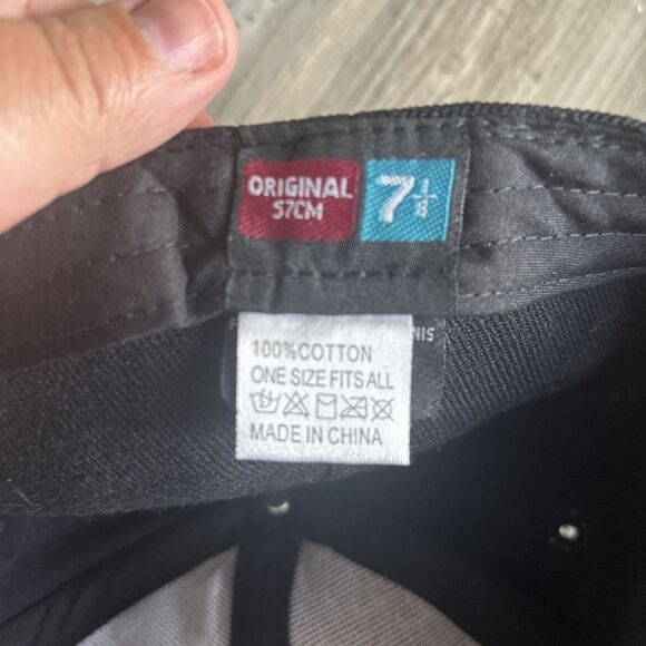 NWT DC Shoes Hat Cap Fitted Adult Large Black Blue Cotton 59 Fifty - 7 and 1/8 - Picture 4 of 8